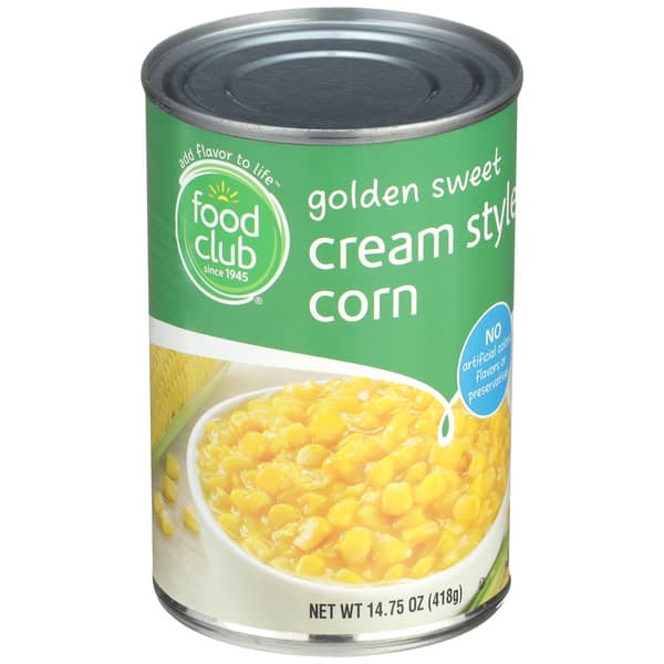Food Club Cream Style Corn Golden Sweet