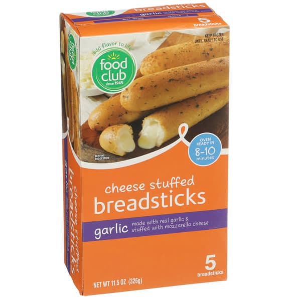 Food Club Garlic Cheese Stuffed Breadsticks