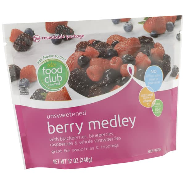 Food Club Unsweetened Berry Medley With Blackberries Blueberries