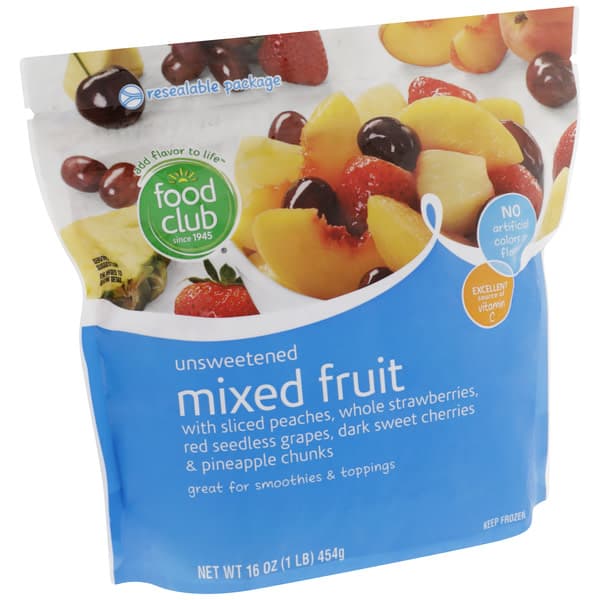 Food Club Unsweetened Mixed Fruit With Sliced Peaches