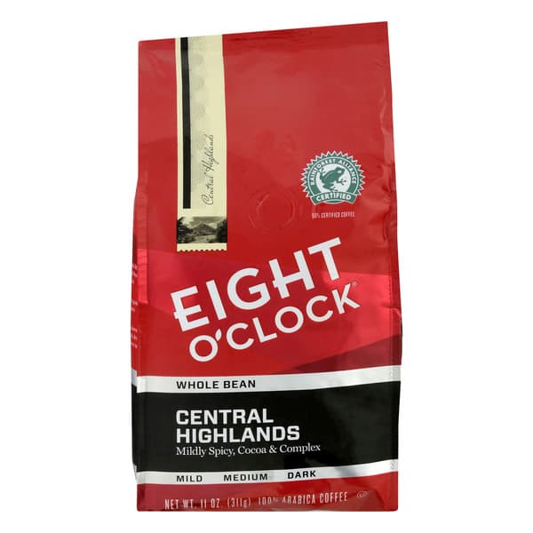 Eight O Clock Coffee Whole Bean Dark Roast Central Highlands