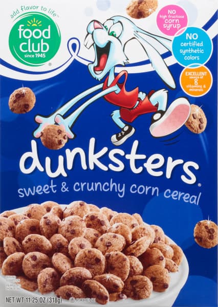 Food Club Dunksters Sweet & Crunchy Corn Cereal