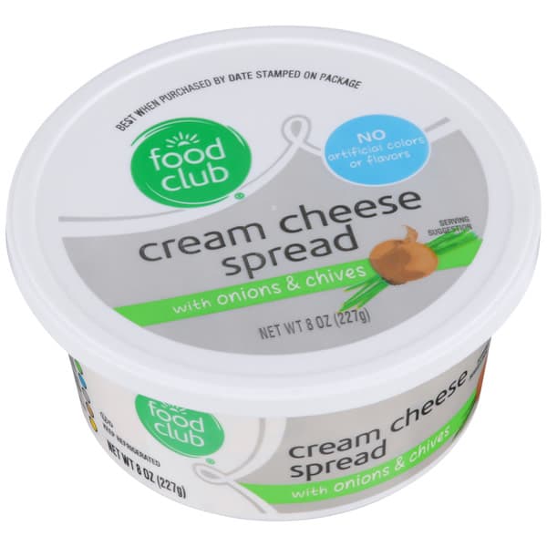 Food Club Cream Cheese Spread With Onions & Chives