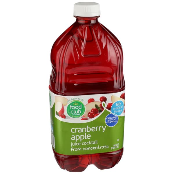 Food Club Cranberry Apple Juice Cocktail From Concentrate
