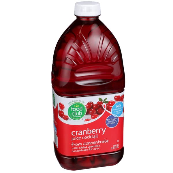 Food Club Cranberry Juice Cocktail From Concentrate