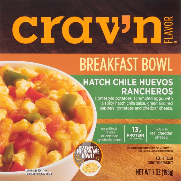 Crav'N Flavor, Breakfast Bowl, Hatch Chile Huevos Rancheros