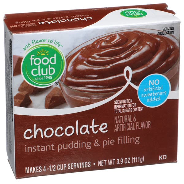 Food Club, Chocolate Instant Pudding & Pie Filling