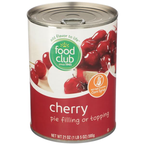 Food Club Cherry Pie Filling Or Topping Pull-Top