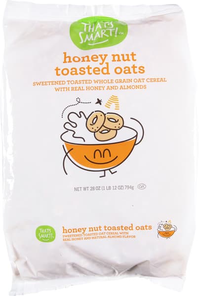 That'S Smart! Honey Nut Toasted Oats Sweetened Toasted Whole Grain Oat Cereal With Real Honey And Almonds