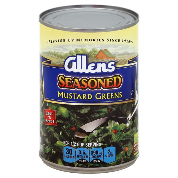 Allens Mustard Greens Seasoned