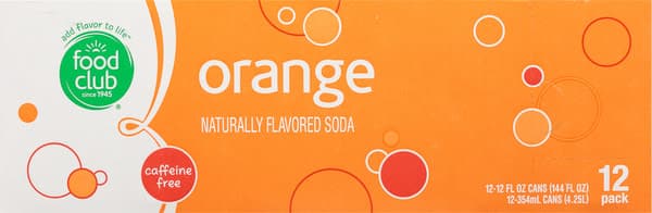 Food Club Caffeine Free Orange Soda
