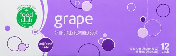 Food Club Caffeine Free Grape Soda