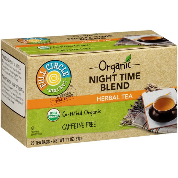 Full Circle Market Caffeine Free Night Time Blend Herbal Tea