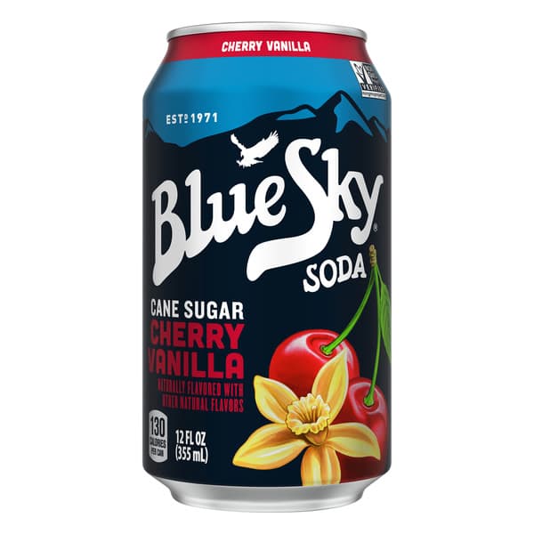 Blue Sky Soda Cane Sugar Cherry Vanilla
