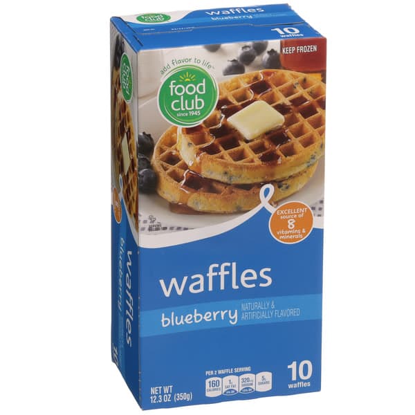 Food Club Blueberry Waffles