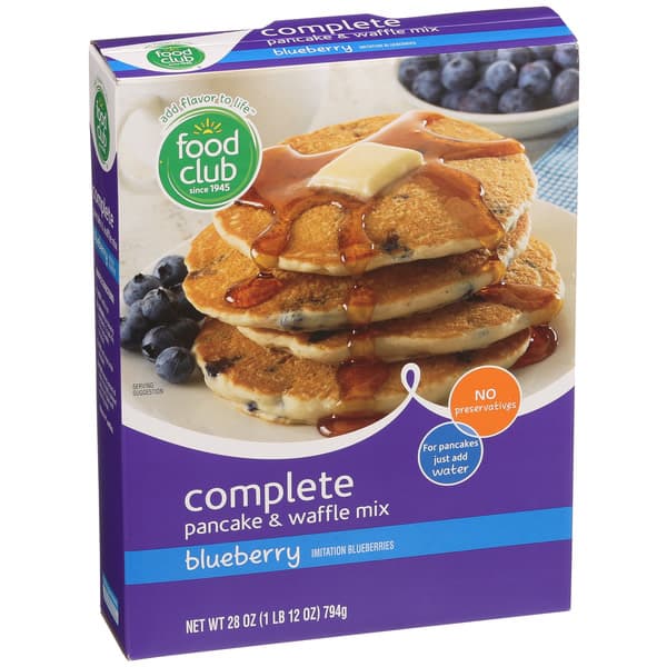 Food Club Blueberry Complete Pancake & Waffle Mix