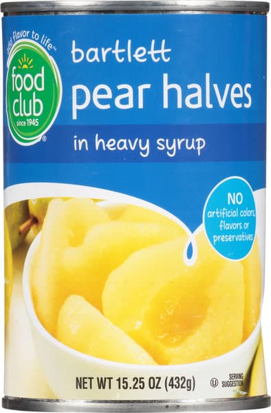 Food Club Bartlett Pear Halves