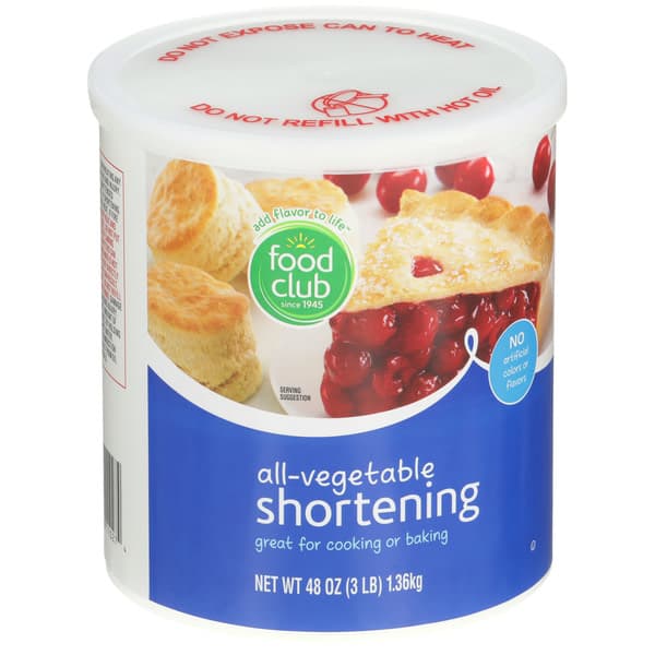 Food Club All-Vegetable Shortening