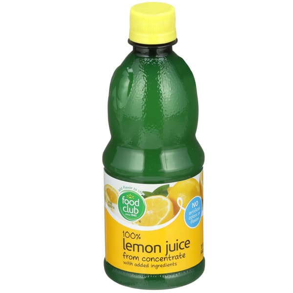 Food Club 100% Lemon Juice From Concentrate