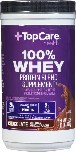 Topcare 100% Whey Protein Blend Supplement Powder Chocolate