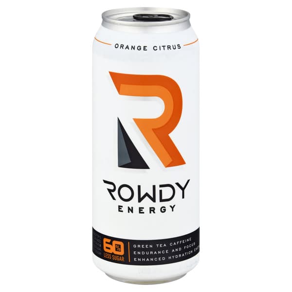 Rowdy Energy Orange Citrus Green Tea Caffeine Endurance And Focus Enhanced Energy