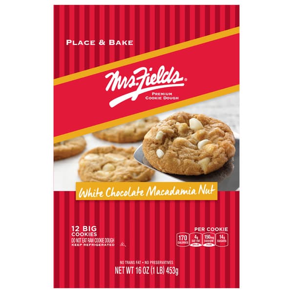 Mrs. Fields White Chocolate Macadamia Nut Cookie Dough Premium