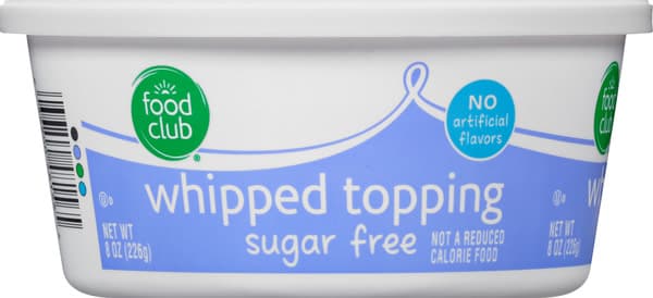 Food Club Whipped Topping Sugar Free