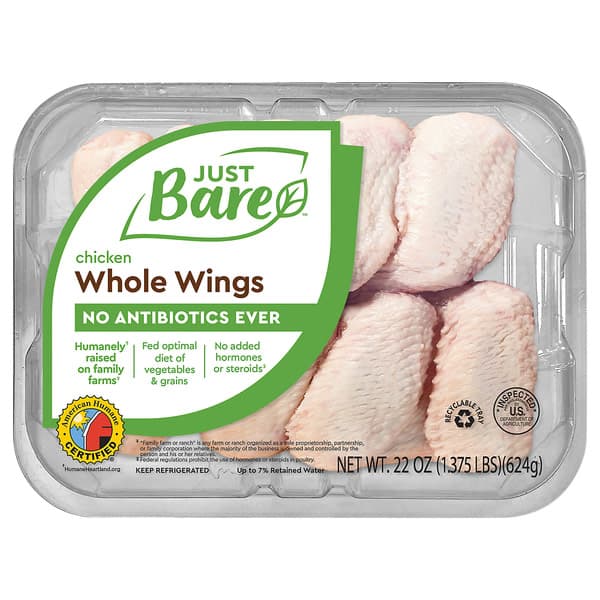 Just Bare Chicken Wings Whole