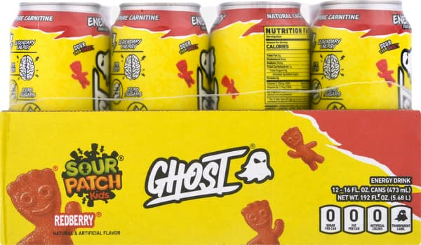 Ghost Sour Patch Kids Redberry Energy Drink