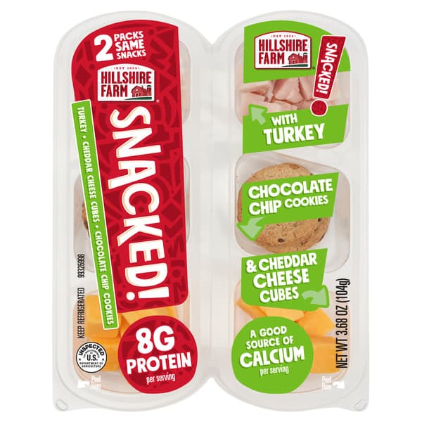 Hillshire Farm Snacked! Turkey With Chocolate Chip Cookies And Cheddar Cheese