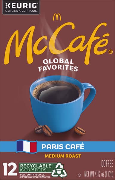 Mccafe Global Favorites K-Cup Pods Medium Roast Paris Cafe Coffee