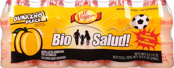 El Viajero Bio Salud Peach Cultured Dairy Beverage