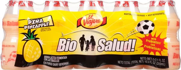 El Viajero Bio Salud Pineapple Cultured Dairy Beverage