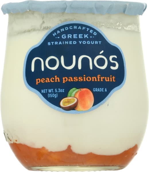 Nounos Strained Greek Peach Passionfruit Yogurt
