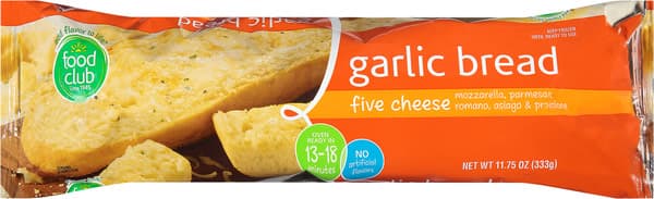 Food Club Five Cheese Garlic Bread Wrapper