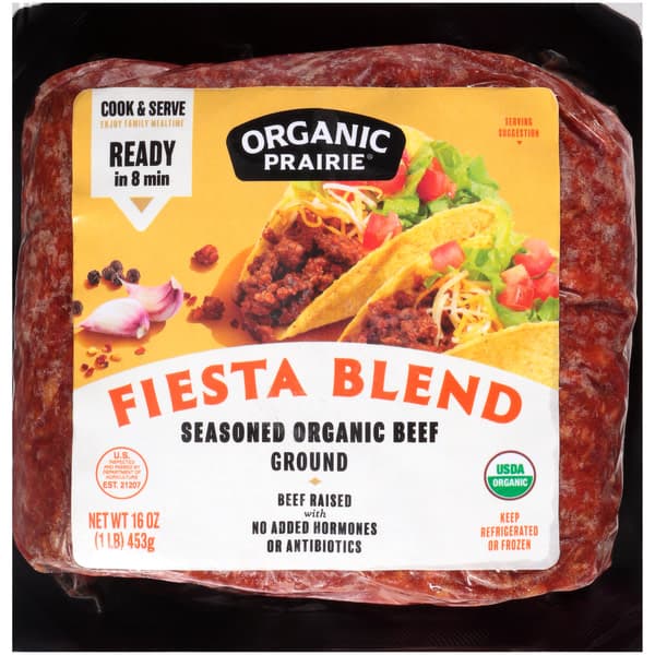 Organic Prairie Fiesta Blend Seasoned Organic Ground Beef