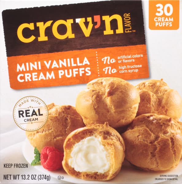 Crav'N Flavor Mini Vanilla Cream Puffs