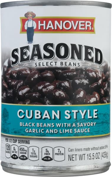 Hanover Select Beans, Seasoned, Cuban Style