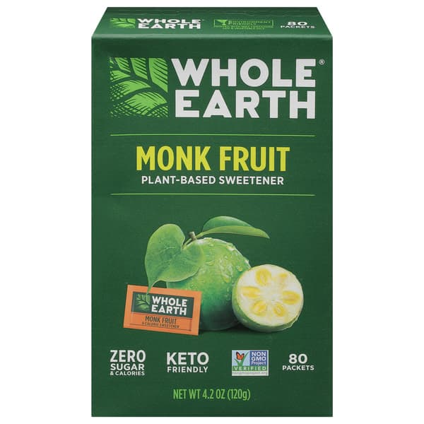 Whole Earth Plant-Based Monk Fruit Sweetener