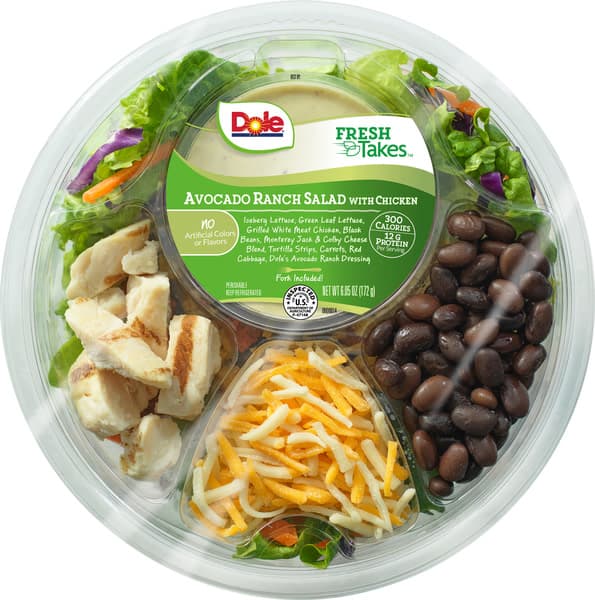 Dole Fresh Takes Avocado Ranch Salad With Chicken