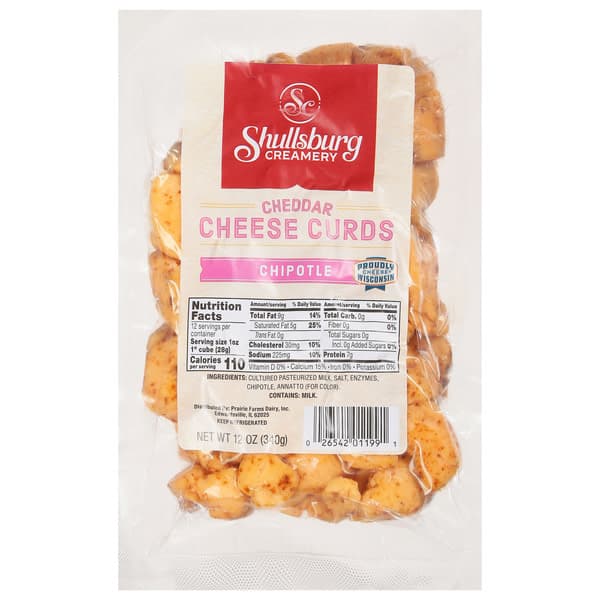 Shullsburg Creamery Chipotle Pepper Cheddar Cheese Curd