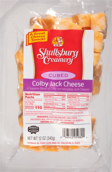 Shullsburg Creamery Cubed Colby Jack Cheese