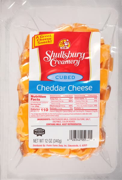 Shullsburg Creamery Cubed Cheddar Cheese
