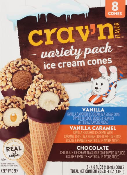 Crav'N Flavor Variety Pack Ice Cream Cones