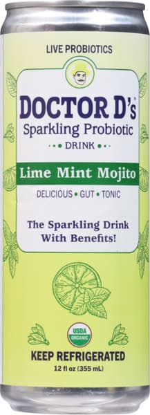 Doctor D'S Lime Mint Mojito Sparkling Probiotic Drink