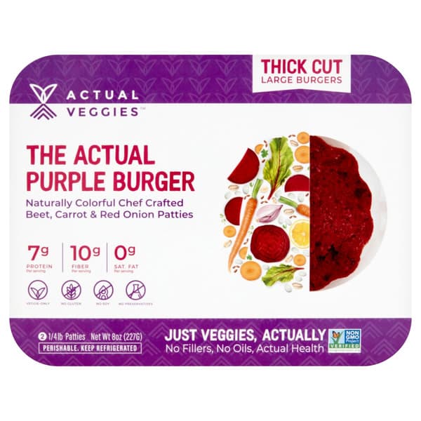 Actual Veggies The Actual Purple Burger