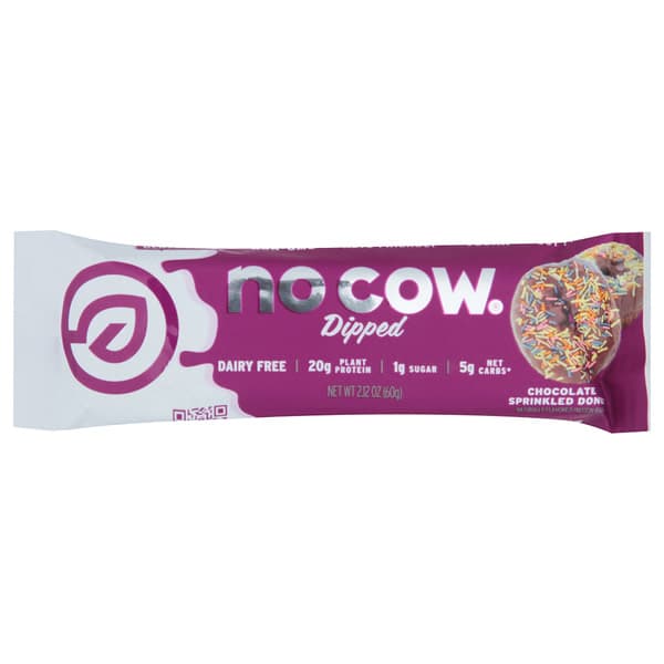 No Cow Dipped Chocolate Sprinkled Donut Protein Bar