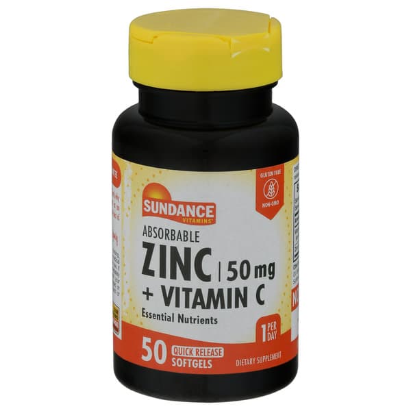 Sundance Vitamins Zinc + Vitamin C Softgels