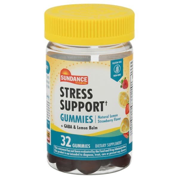 Sundance Vitamins Gummies Natural Lemon Strawberry Flavor Stress Support Gummies