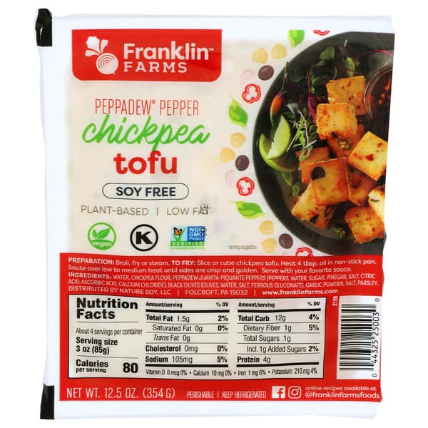 Franklin Farms Peppadew Pepper Chickpea Tofu